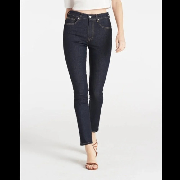 CQY High Rise Skinny PALME CLARITY Dark  Indigo Jeans - Picture 1 of 16